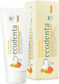 Zobu pasta Ecodenta bērniem Zemenes 75 ml — bez fluora