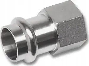 Pārejas nerūsējošā tērauda savienojums SANHA 69270G1812 d18x1/2 cauruļu savienošanai