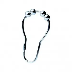 Shower Curtain Hooks Metal (12 pcs) RIDDER 49550