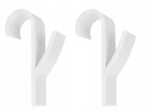 Wall-mounted GEKO radiator bathroom hangers set, white, 2 pieces