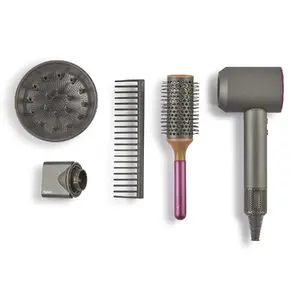 Toy Hairdryer Set CASDON Dyson Supersonic Styling Set, battery AAA×3, grey/magenta, for ages 3+