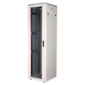 Network Cabinet ROLINE 19-inch Pro 42U, 600x600 mm, glass door, grey