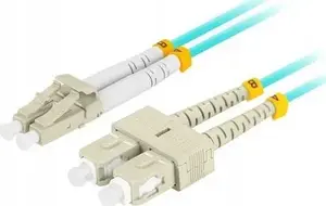 Оптический патчкорд LANBERG MM LC/UPC-LC/UPC дуплекс 3.0 мм OM3 50/125 LSZH 0.5 м (aqua)