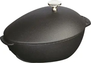 Staub cast iron oval mussel pot 2 L black - Staub 6128-uniw