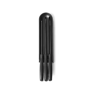 Knife/cutlery block set BRABANTIA Tasty+ — 4 pcs, stainless steel blades, 355×90×63 mm