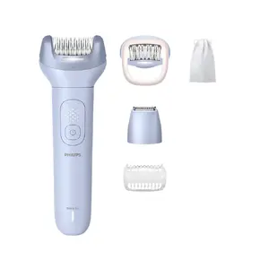 Epilators Philips 8000 series BRE711/00 — 32 pincetes, 2 ātrumi, mitrs un sauss režīms, iebūvēta Li‑Ion baterija, zils