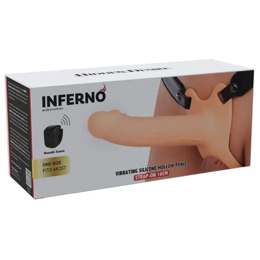 Strapon uzgalis ar vibrāciju 18 cm - hidden desire INFERNO Photo 8