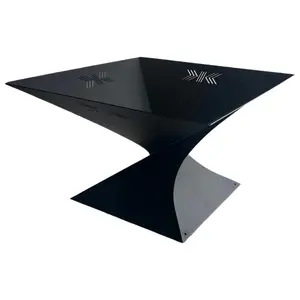 Очаг BESK 90x90x55 см стальной пирамидальный, стенки 3 мм, матовый черный