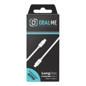 USB-C to USB-C Cable Obal:Me LongRun 60W 1 m — white