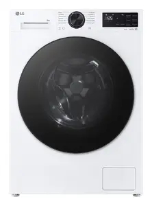 LG Series 500 F2X50S8TLB Front-load Washing Machine with 8 kg Capacity, 1200 RPM Spin Speed, Direct Drive, Steam Function, and Wi-Fi Connectivity in White