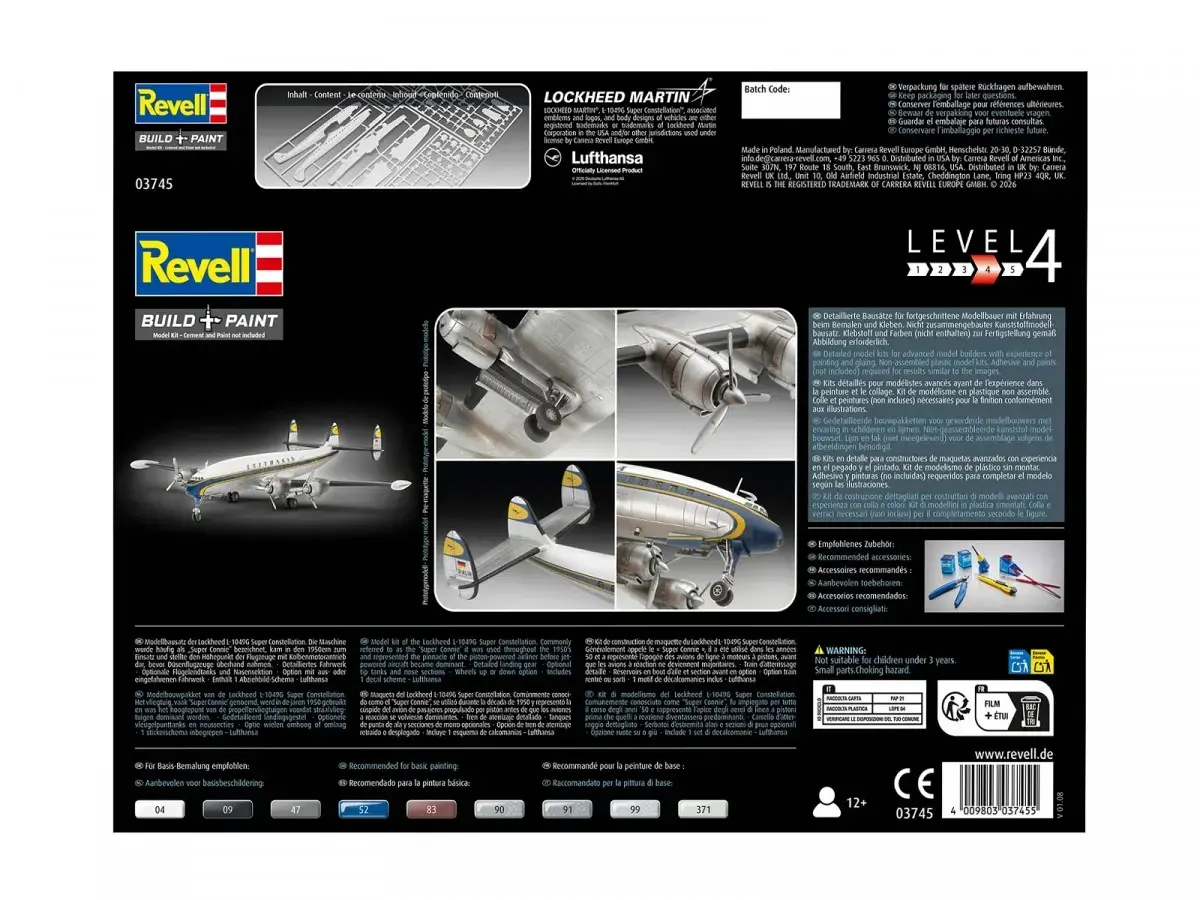REVELL Lockheed L.1049G Super Constellation modelis Photo 7