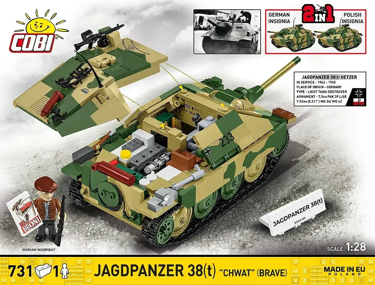 Cobi Blocks Jagdpanzer 38t Brave — 731 pcs Photo 3