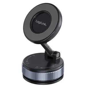 Magnetic smartphone holder with vacuum suction LOGILINK AA0198 — universal magnetic mount for phones