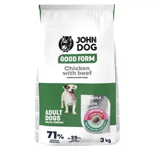 Сухой корм для собак john dog GOOD FORM MAŁE RASY, курица и говядина, 3 кг