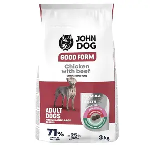 Сухой корм для собак John Dog GOOD FORM курица и говядина, 3 кг
