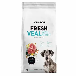 Сухой корм для щенков john dog Junior Fresh Veal with Rabbit 12 кг — питательная формула