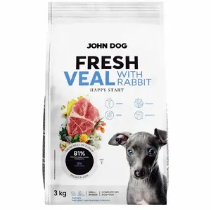 Сухой корм для щенков John Dog Puppy Fresh телятина с кроликом 3 кг
