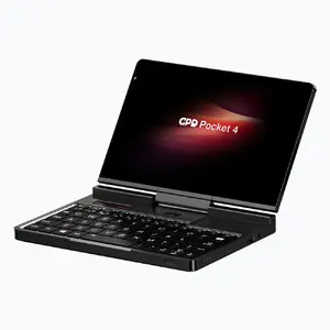 GPD Pocket 4 klētbords — AMD Ryzen 7 8840U, 8" WQXGA 2560×1600 144Hz skārienekrāns, 16GB DDR5, 1TB NVMe, Radeon 780M, Windows 11, LAN, Grafīts