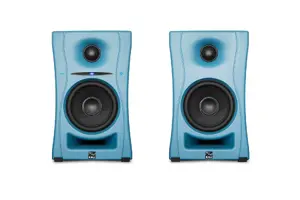 Studio monitor stands Kali Audio LP-UNF-B for desktop nearfield monitors with Bluetooth, blue