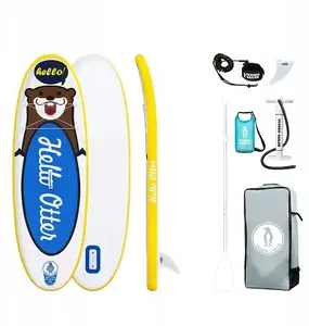 SUP-борд Gymrex FunWater Tuxedo Sailor 2,4 м — детская надувная доска для сапа (синяя)