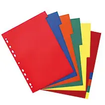 Binder tabs HERLITZ 10715415 — Polypropylene (PP) A4 index tabs