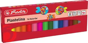 Modeling Clay Set HERLITZ PLASTELINA 16 colors, non-drying modeling material
