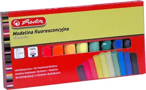 Modelina Herlitz fluorescent modelling clay set HERL1230 — fluorescent colours