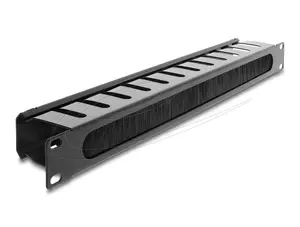 Patch panel DELOCK 67628 1U, black nylon, 483 mm depth, 70x44.5 mm