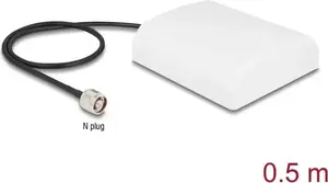 Antenna DELOCK 90761 — 2.4 GHz directional WiFi N antenna 8 dBi with N male connector and 50 cm RG-58 cable, white, outdoor