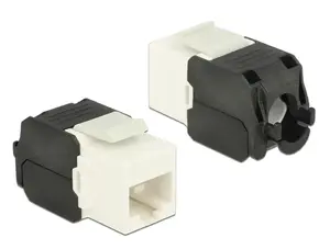 Модуль Keystone DELOCK 86266, RJ-45 — LSA, чёрный/белый, 16×37.8×22.5 мм