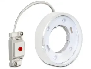 Lighting accessory DELOCK 46019, white plastic wall mount, 83.5×83.5×26.5 mm