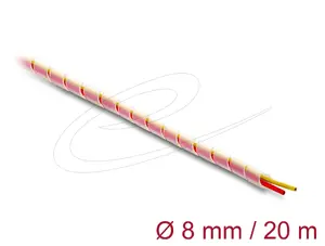 Kabeļu apvalks DELOCK 19016, silikona caurspīdīgs, iekš. Ø 6 mm, ār. Ø 8 mm, garums 20 m, t -40–200 °C