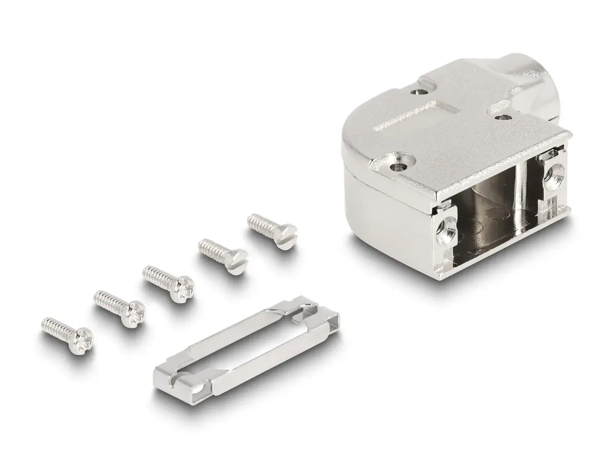 DELOCK D-Sub 9 kontaktu apvalks ar 90° metāla kronšteinu Photo 2