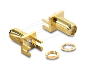 Connector adapter DELOCK SMA gender changer 67412, SMA to SMA, gold-plated