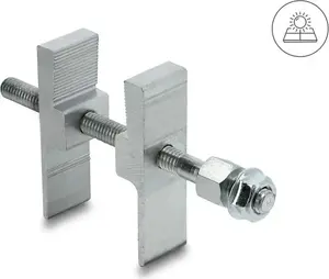 DELOCK Klammer for bird deterrent barrier — aluminium clip for photovoltaic solar modules (model 90997)