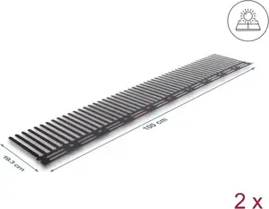 Bird Deterrent Barrier for Photovoltaic Systems DELOCK 1 m — 2 pcs, brown, 193 mm