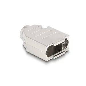 Корпус DELOCK D-Sub для 9‑контактного штекера/гнезда серебристый пластик, 31×46×16 мм