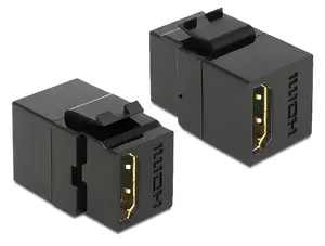Keystone module Sonstige DeLOCK 86366 — HDMI to HDMI, black, 29.7×16.8×21.9 mm