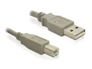 USB 2.0 cable Sonstige 82216, 3 m, USB A (male) to USB B (male), grey