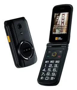 Flip phone AGM M8 FLIP — Dual SIM, 2.8" (7.11 cm) display, 1500 mAh battery, 162 g, Black