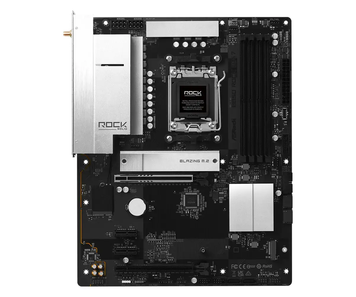 Материнская плата ASRock B850 Rock WiFi 7 | AMD Socket AM5 ATX Photo 2