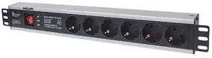 Baro sadales bloks 19" 1.5U Sonstige Intellinet, 6 izvadi EU CEE 7/3, ieslēgšanas/izslēgšanas slēdzis, pārsprieguma aizsardzība, 3 m vads, 16 A