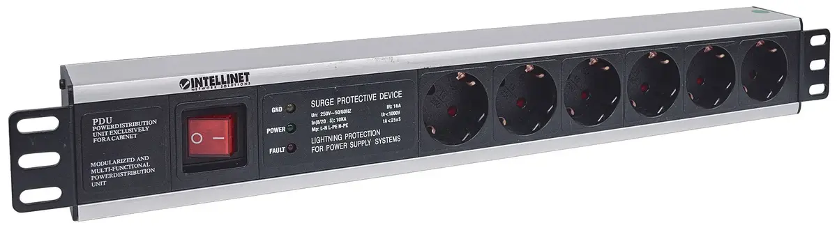 Sonstige Intellinet 19" 1.5U 6-розеточный PDU Photo 2