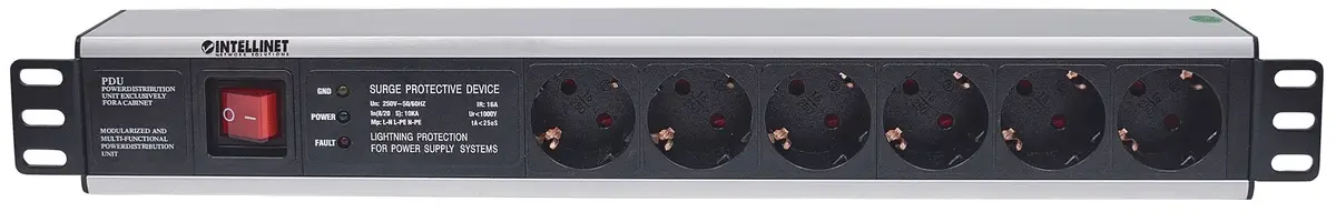 Sonstige Intellinet 19" 1.5U 6-розеточный PDU Photo 3
