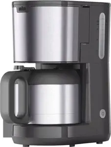 Drip coffee maker BRAUN IDCollection KF 1505 GY — manual, 1.2 L water tank, 13 cups, 1000 W, glass jug