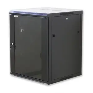 Wall-mounted 12U rack cabinet TECHLY I-CASE EW-2012BKL, 60 kg, IP20, key lock, black