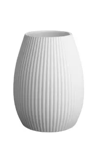 Porcelāna vāze Asa Selection RICA H20cm D15.4cm balta ar vertikālām svītrām