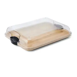 Serving Platter with Lid FARBERWARE GB405317453EU 28 x 35.3 cm Bamboo tray with PVC cover