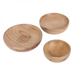 Tableware bowl set Creative Tops Naturals 3-piece 8/10/12 cm, brown wood