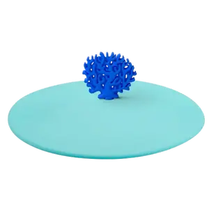 Silicone Drink Lid Lurch MY LID D10.5 cm, blue coral, food-safe platinum silicone